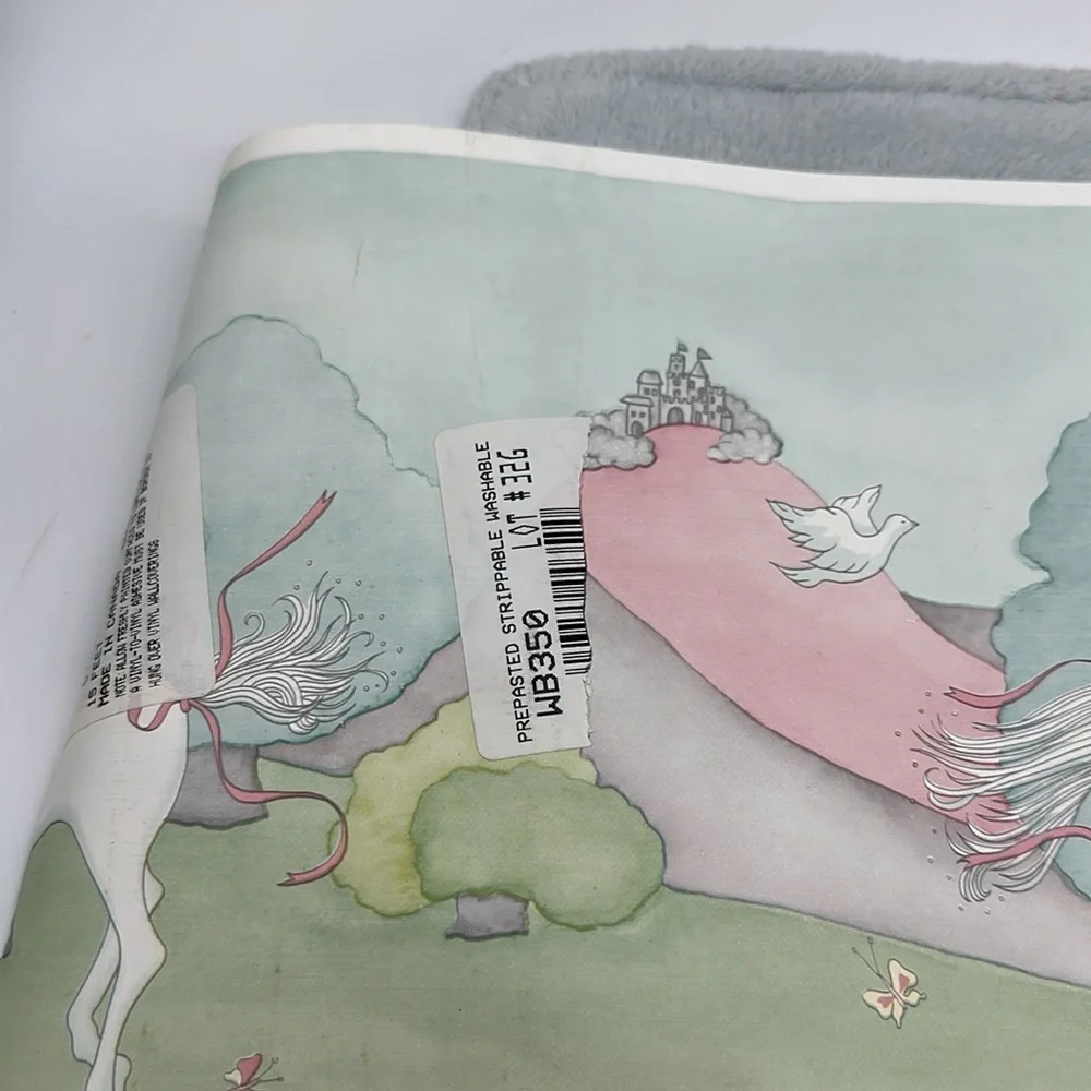 Vintage Borden Unicorn Rainbow Princess Wallpaper Border #WB350 (New)